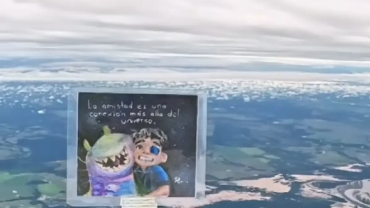 O desenho de um menino colombiano alcançou a estratosfera. Foi assim que ele foi lançado.