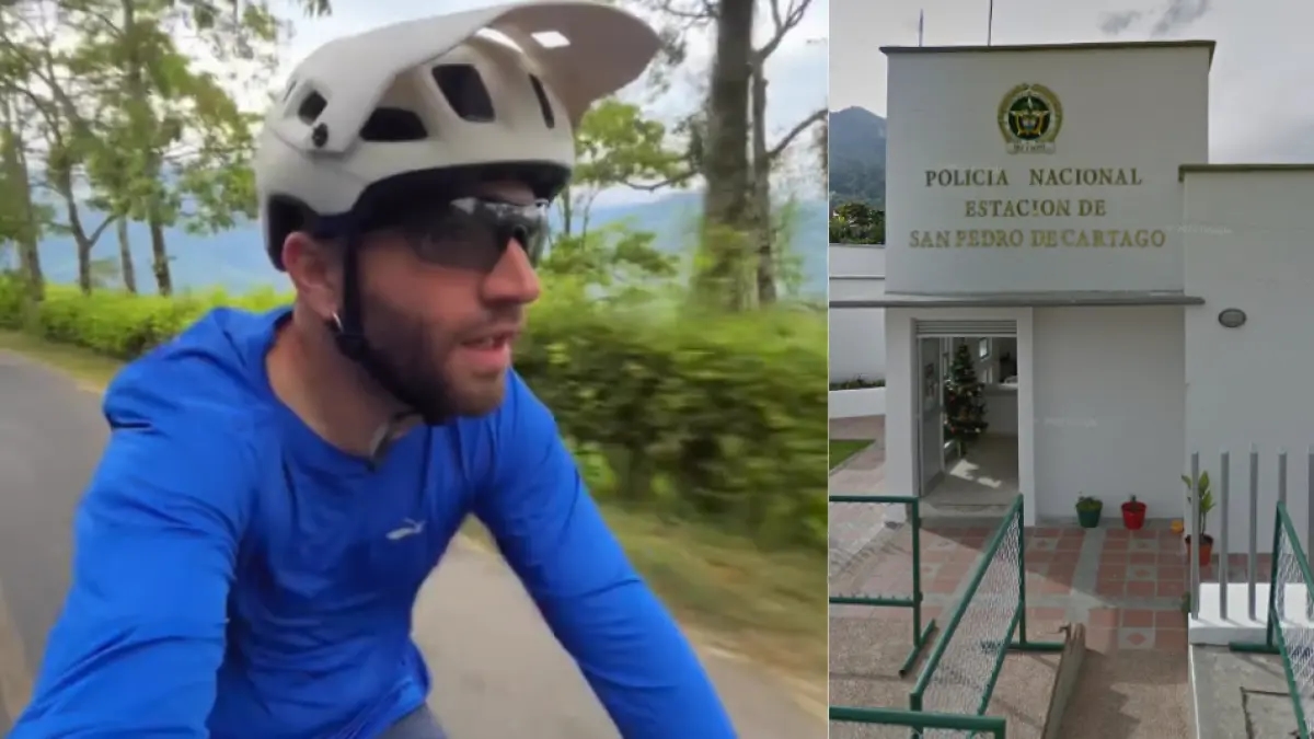 Hiszpański turysta przybył do Kolumbii na rowerze i musiał spać na komisariacie policji: „Nie mieliśmy gdzie odpocząć”.