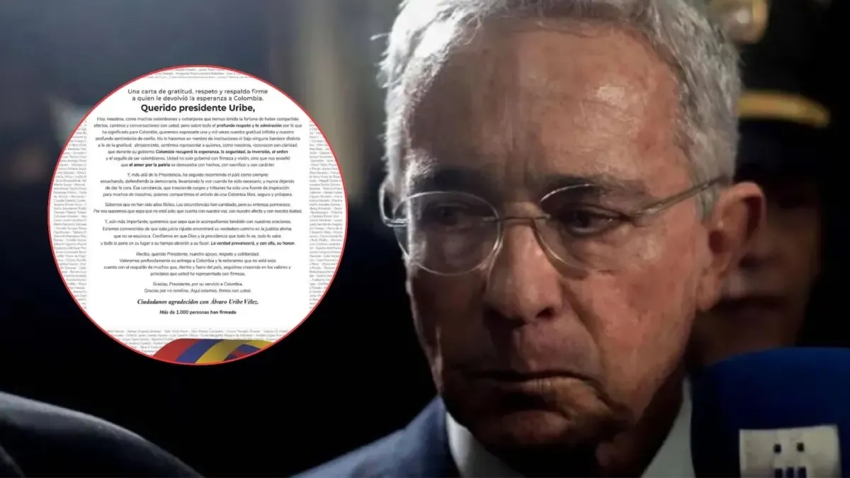 More than 1,000 citizens sign a letter of support for former President Uribe just days after the court ruling against him.