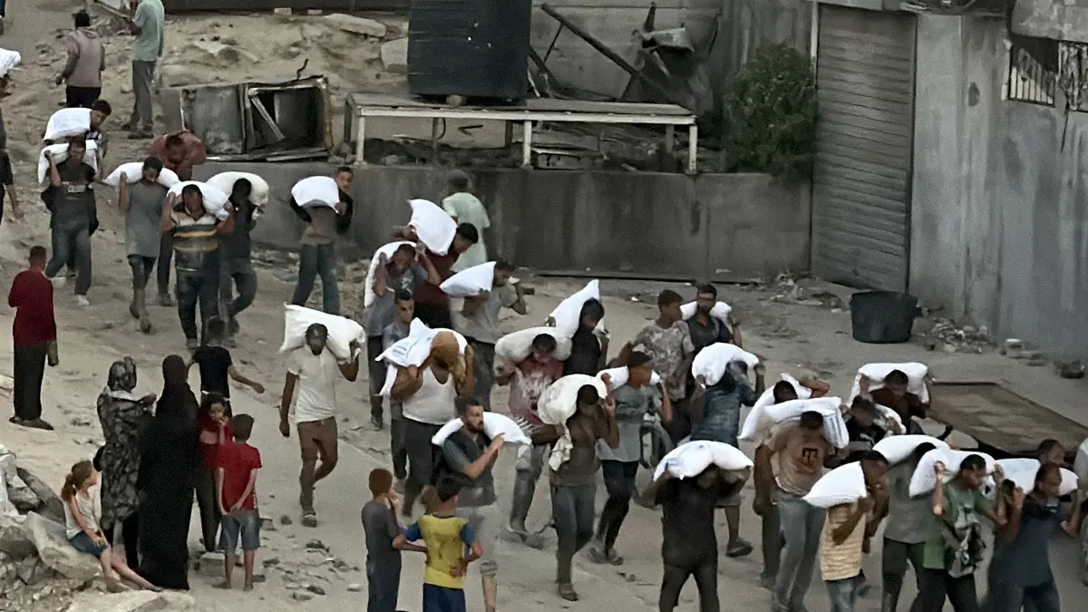 Israel denies allegations of "mass hunger" spreading across Gaza and accuses Hamas of "sabotaging" the distribution of humanitarian aid.