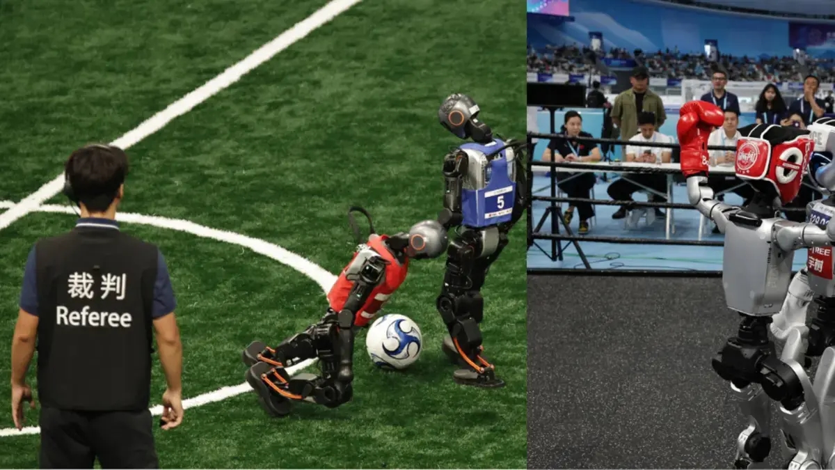 Ecco come è stata vissuta in Cina la prima Coppa del Mondo di robot umanoidi: calcio, pugilato e atletica in una competizione storica.