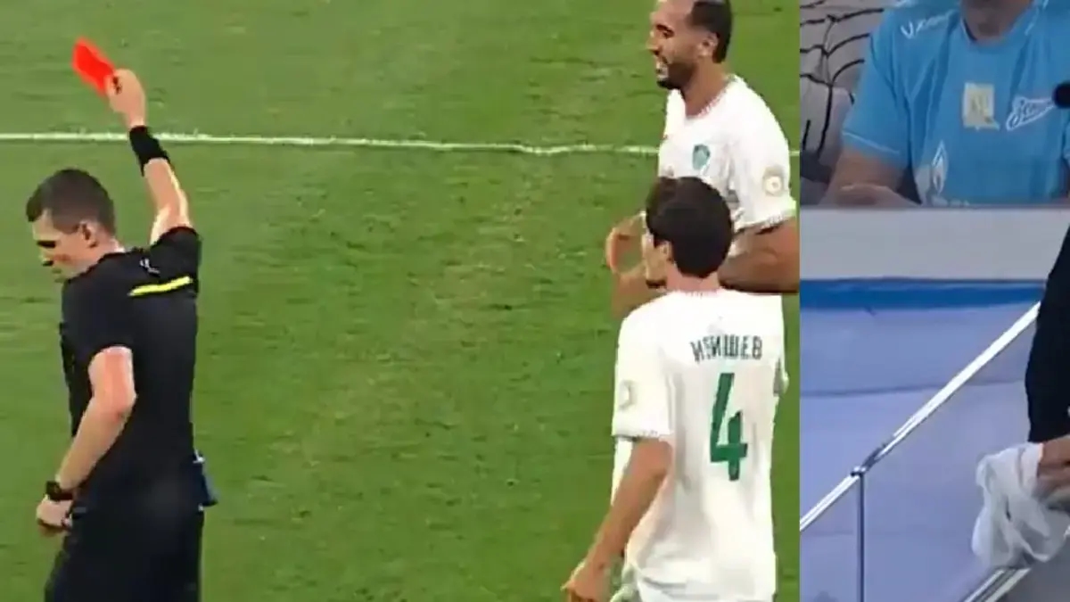 Unbelievable: A player was sent off, gave away his shirt, VAR reversed the red card, and he had to ask for the shirt back | Video