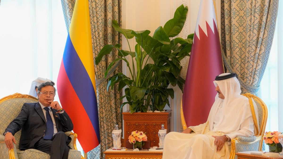 President Petro met with the Emir of Qatar in Doha: they discussed the reconstruction of Gaza, talks with the Gulf Clan, and mediation with Trump.