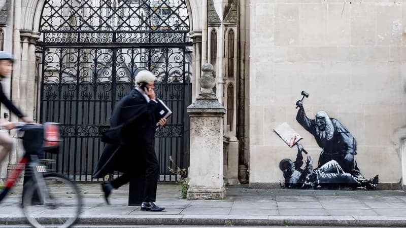 UK: New Banksy appears after arrests of pro-Palestinian activists
