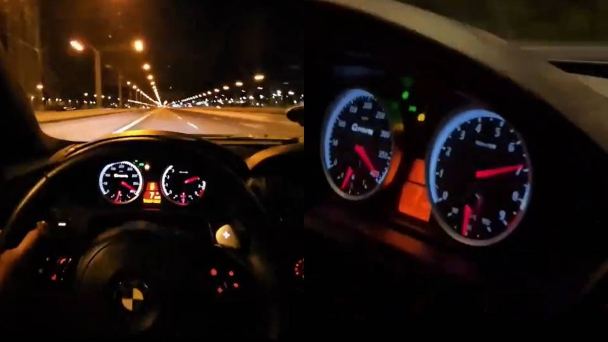 390 km/h en el cronómetro. Un pirata de carretera aceleró por Varsovia.