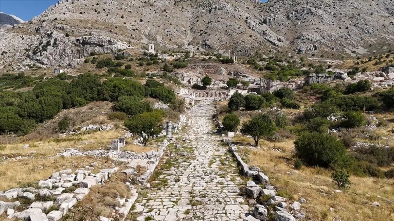 O Odeon na Cidade Antiga de Sagalassos está sendo desenterrado