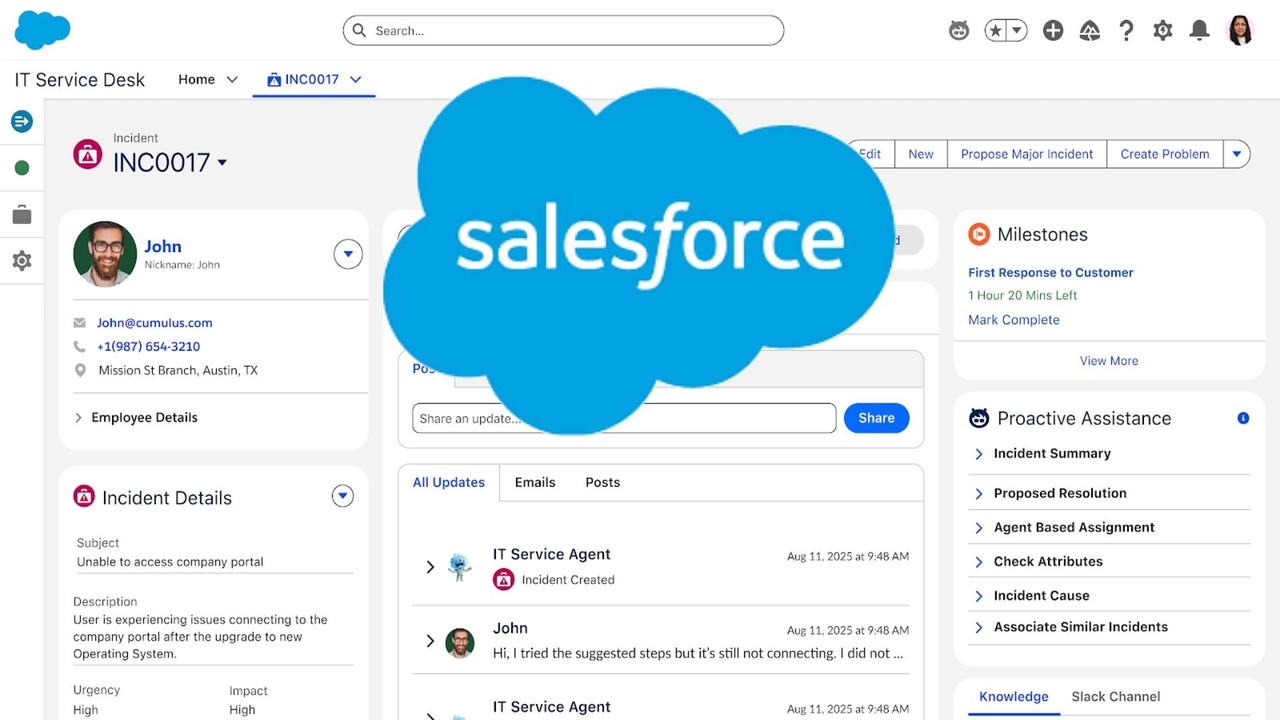 Salesforce, Yapay Zeka ile Çalışan Desteğinde Devrim Yaratan Agentforce BT Hizmetini Tanıttı