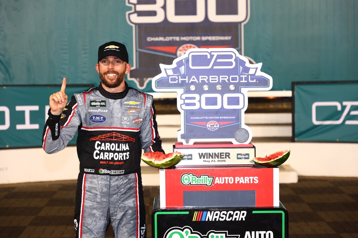 Ross Chastain wins weather-shortened NOAPS race at Charlotte