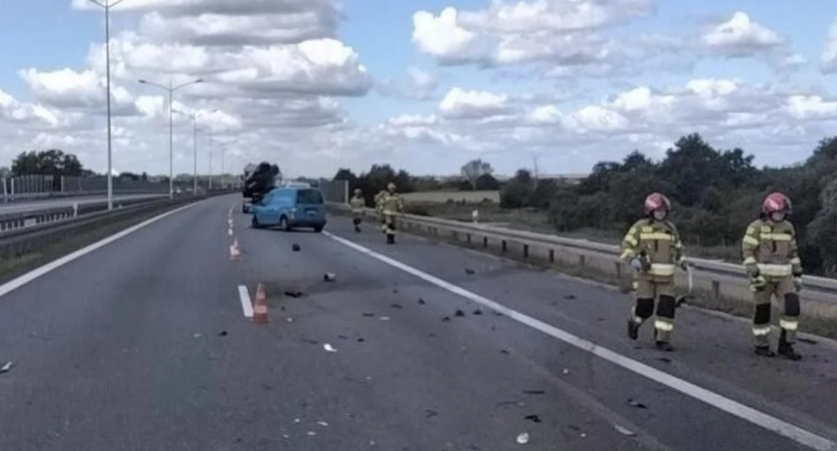 Accident on the A8 motorway in Krzyżanowice – details of the firefighters' intervention!