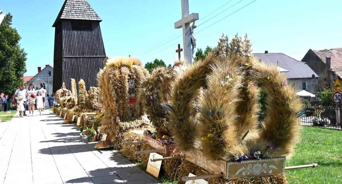 Fiesta de la cosecha del municipio de Wisznia Mała - celebración en Ozorowice