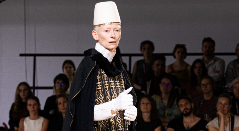 Tilda Swinton a Poznań. Ha presentato un progetto unico "Incarnando Pasolini".