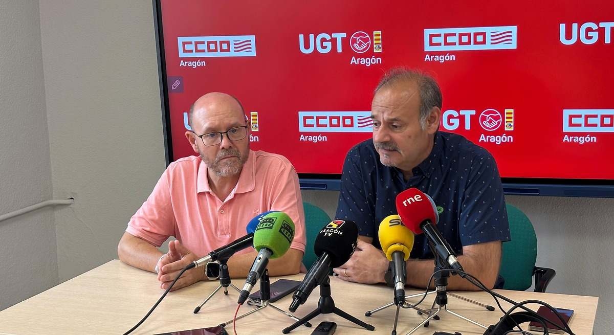 Reducing working hours and renewing the collective bargaining agreement will be the focus of UGT and CCOO's line of action in Aragon.
