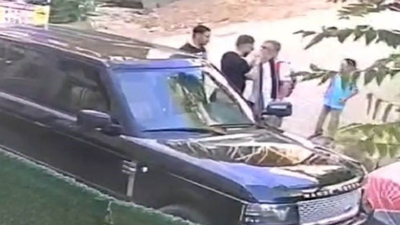 The thug who beat the father also threatened another driver with a gun on the same day.