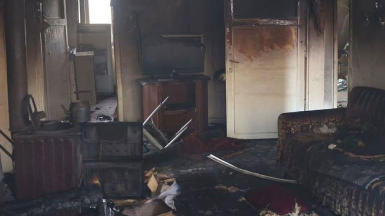 Yaşlı kadın yangında feci şekilde can verdi