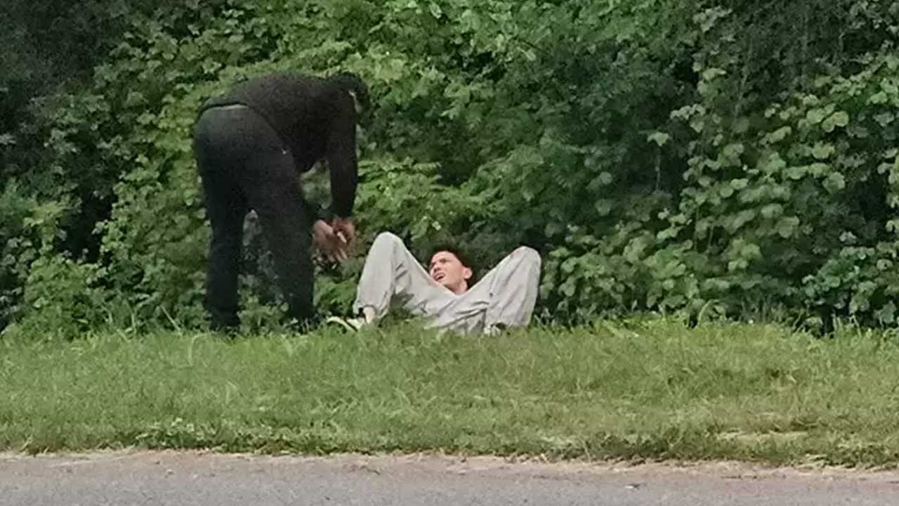 He was shot while riding his motorcycle