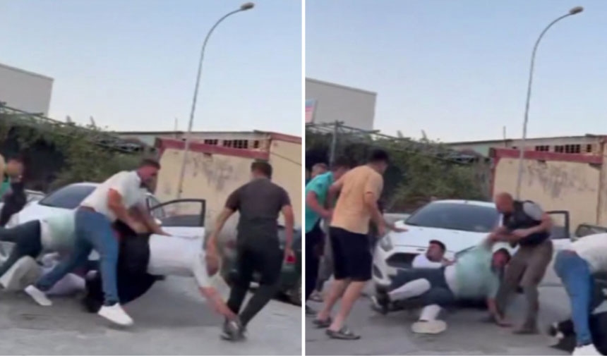 A fight broke out after the accident, and it turned into a war zone!