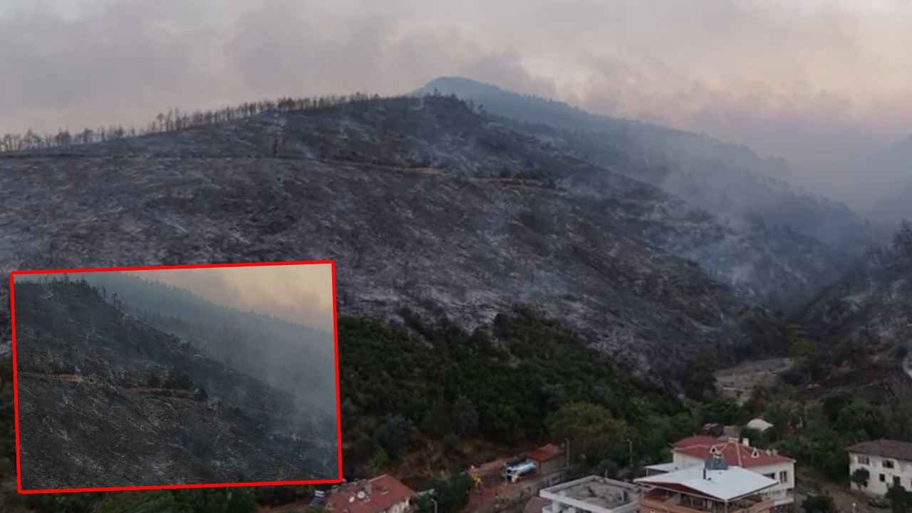 La magnitud del incendio en Bursa quedó al descubierto a plena luz del día.