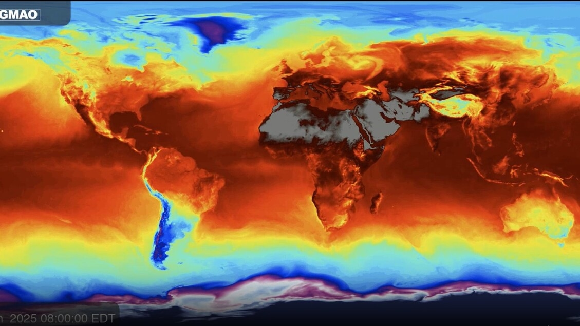Die Welt im Griff der Hitze im Zeitraffervideo der NASA