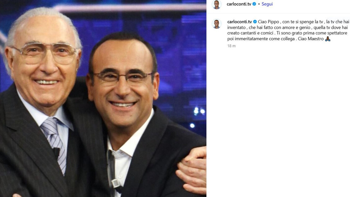 Carlo Conti, 'Pippo da sempre il mio punto di riferimento'