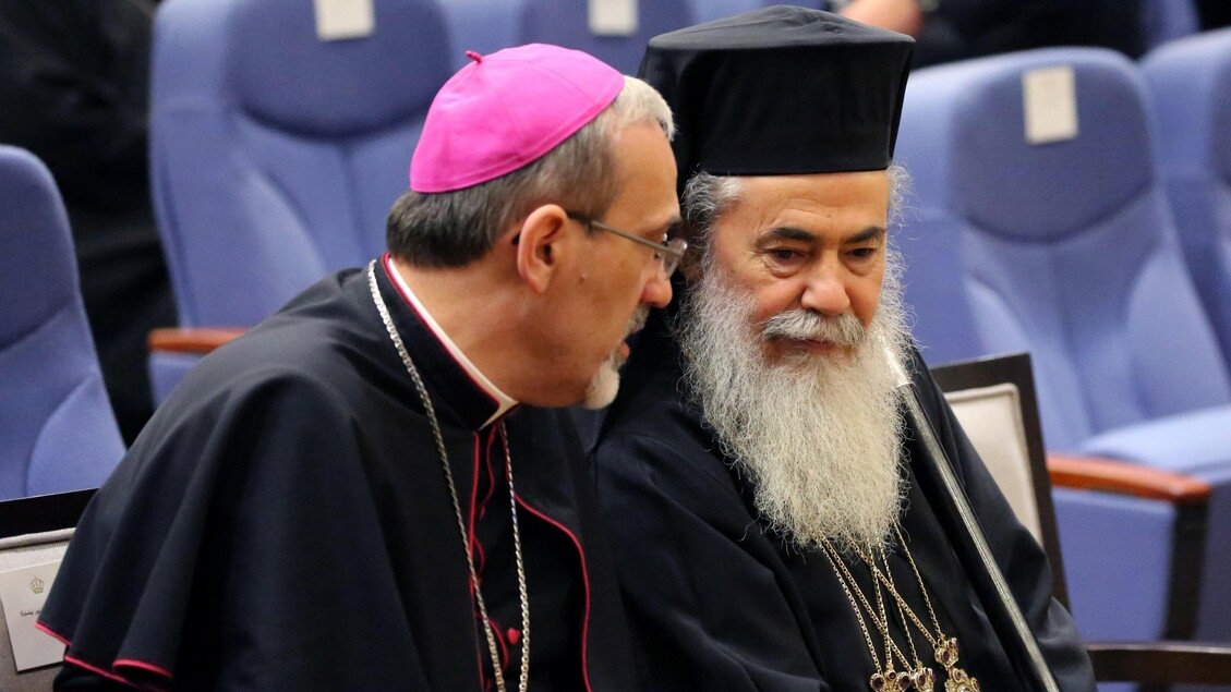 Patriarchen Pizzaballa en Teofilo: "Wij zullen Gaza niet evacueren."