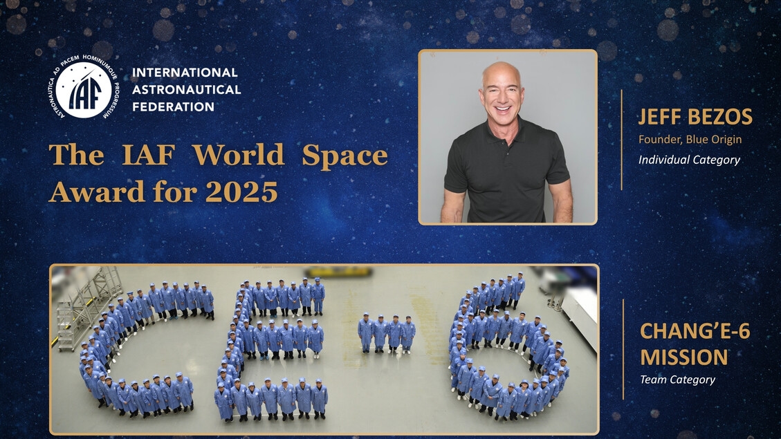O Oscar do Espaço vai para Jeff Bezos e a missão chinesa Chang'e-6.