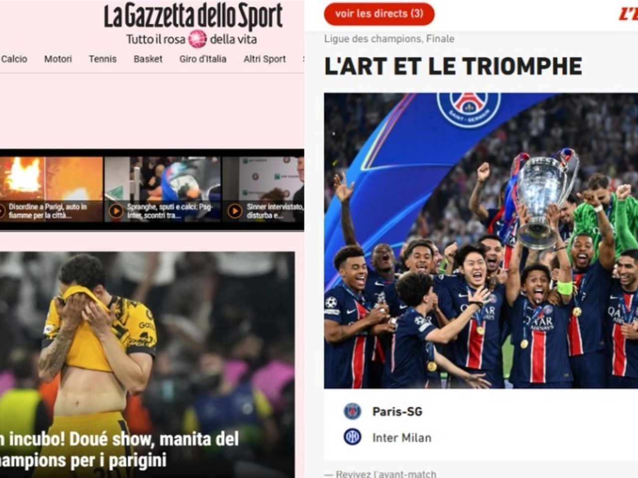 "Arte e trionfo" per il PSG, "umiliazione" per l'Inter e una statua per Luis Enrique: le reazioni internazionali alla finale di Champions League