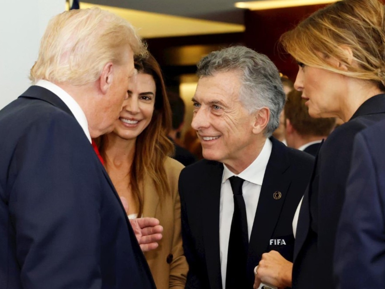 Zdjęcie Mauricio Macriego i Donalda Trumpa: „Spotkanie na finale Klubowych Mistrzostw Świata”