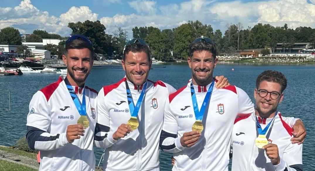 Portugals K4 500m gewinnt Goldmedaille