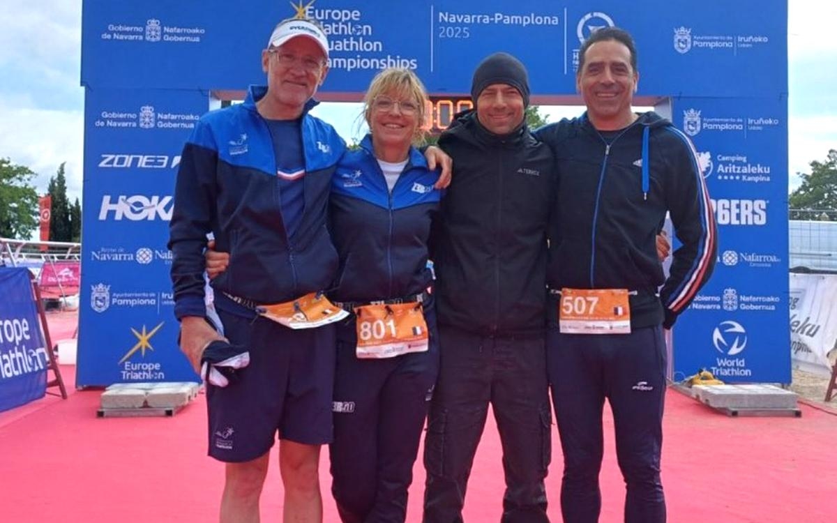 European gold and silver
for three triathletes from Dordogne