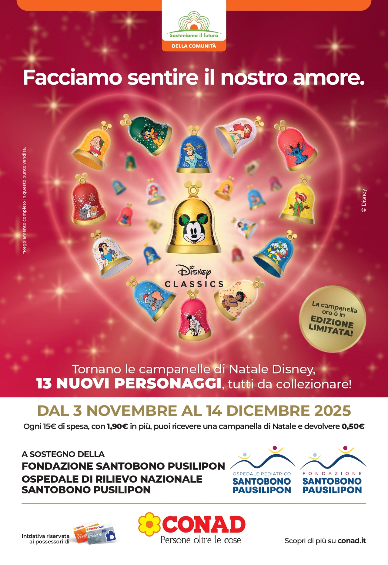 Conad raises funds to support Pausilipon: the Christmas bells are back!