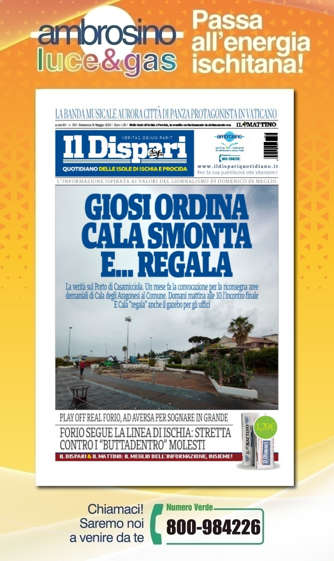 Quiosque de notícias. Giosi ordena, Cala desmonta e… dá de presente