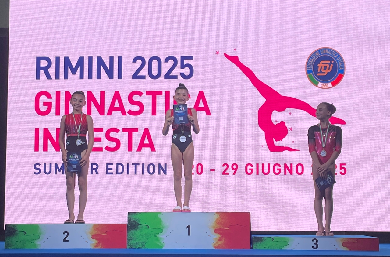 Amelia Sgobino di Fagagna vence a ginástica artística nacional em Rimini