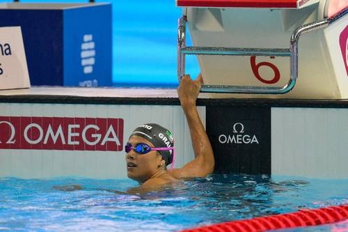 Miranda Grana conquista seu primeiro pódio em uma Copa do Mundo de Natação