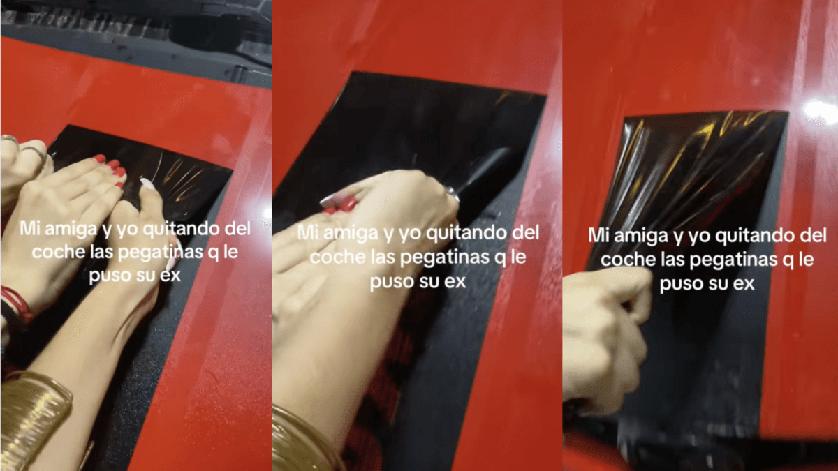 She shows how she helps her friend remove the car stickers that her ex put on her car and gets into a tangle in the comments: “If you want, I can help you put Hello Kitty stickers on it.”
