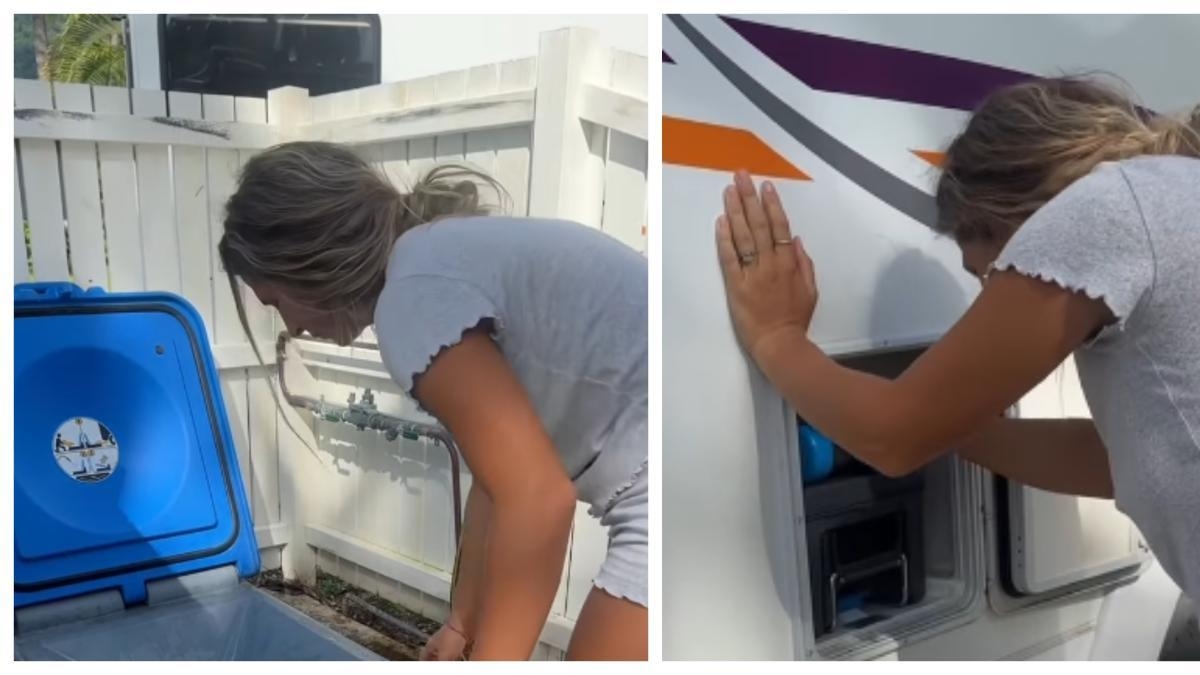 Mostrano come svuotano le acque reflue del loro camper durante un viaggio con gli amici e vengono tempestati di critiche: "Quando apri una bottiglia d'acqua, togli anche il tappo tenendo la bottiglia di traverso?"