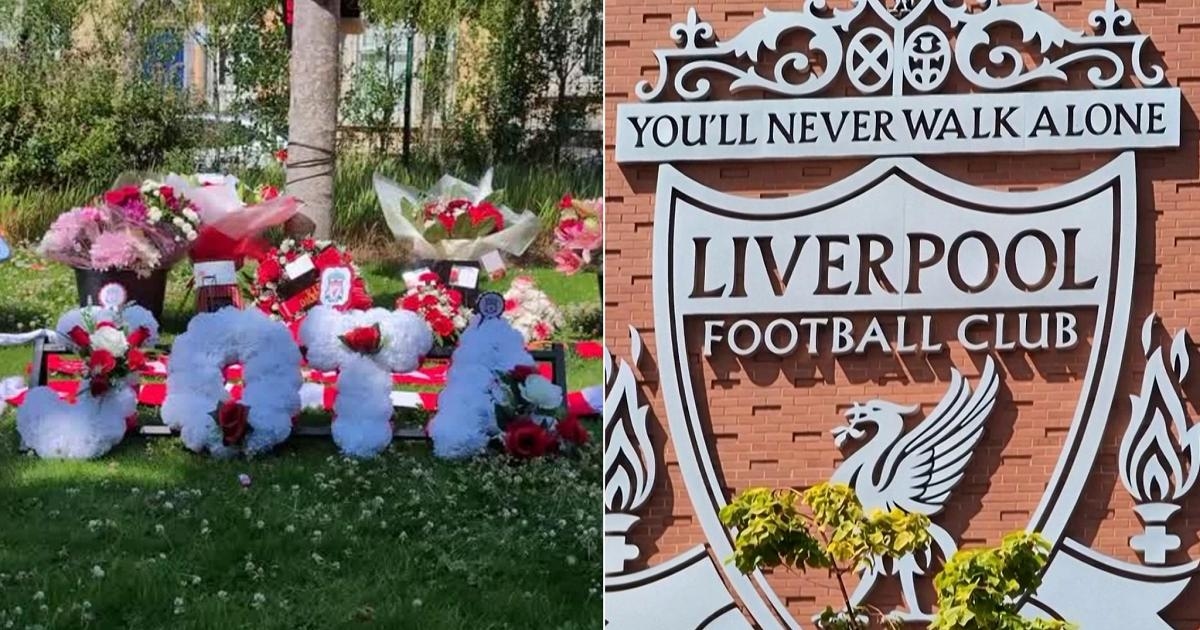 Liverpool fans pay tribute to Diogo Jota: flowers and messages at Anfield