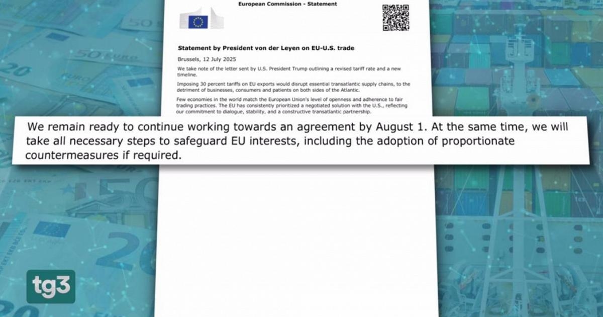 Zölle, die Antwort der EU. Von der Leyen: „Wir arbeiten daran, bis zum 1. August eine Einigung zu erzielen.“