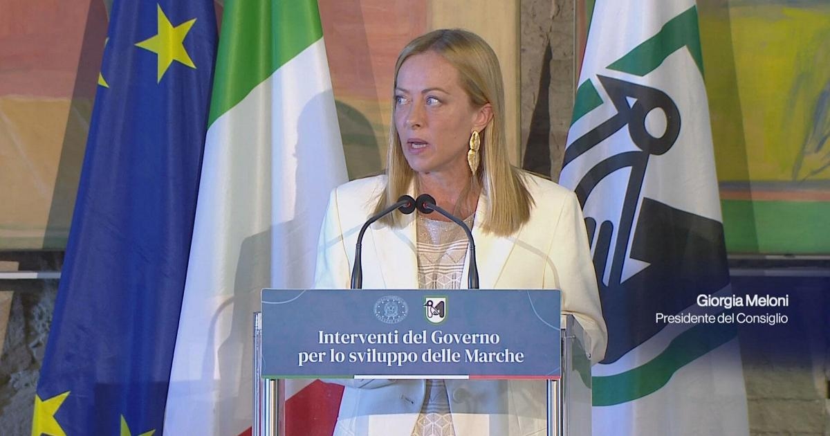 Giorgia Meloni: "Uitbreiding van de speciale economische zone naar de regio's Marche en Umbrië"