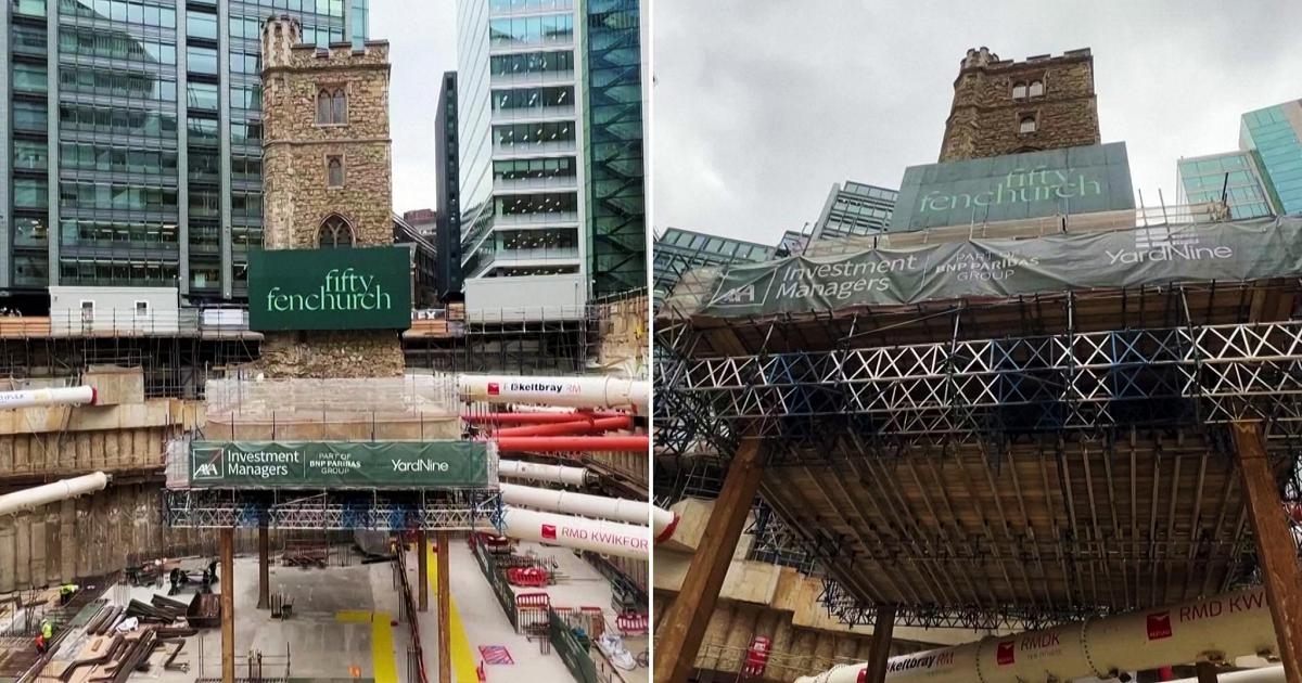 A torre medieval de Londres foi elevada 14 metros para dar lugar a um novo arranha-céu.
