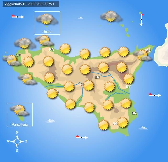 Sicilya Hava Durumu Cuma 30 Mayıs