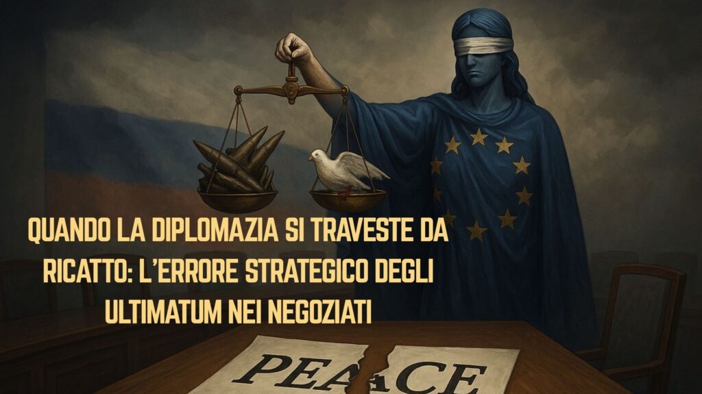Quando la diplomazia si traveste da ricatto: l’errore strategico degli ultimatum nei negoziati