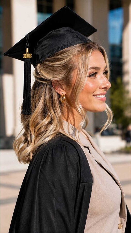 25 Graduation Cap Hairstyles That Still Look Cute After the Ceremony