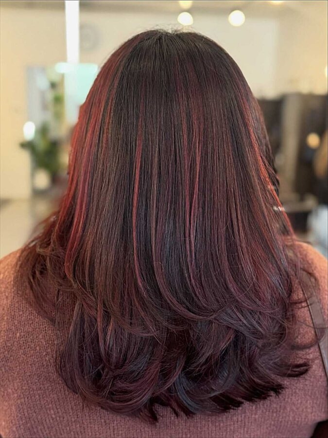 25 Stunning Dark Red Balayage That Add Dimension