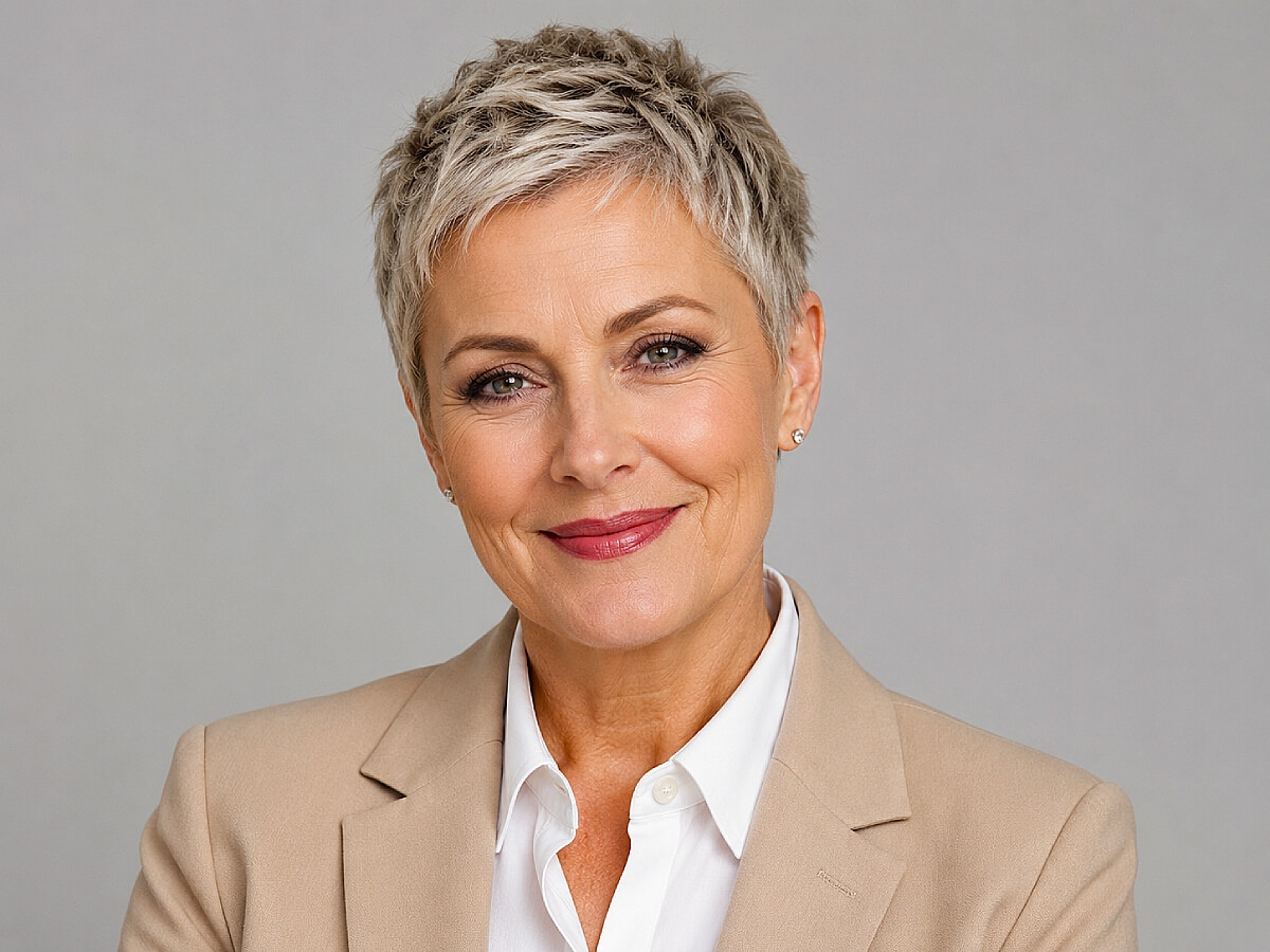 25 Youthful Very Short Pixie Cuts for Women Over 50