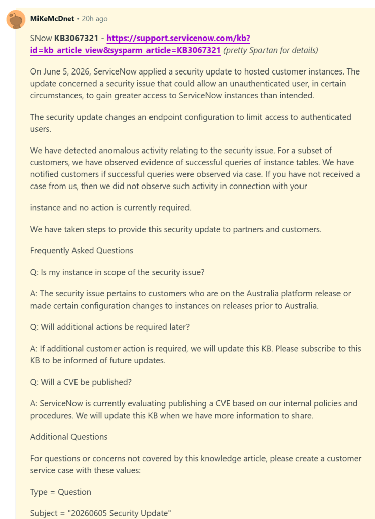 ServiceNow Discloses Security Incident Exposing Customer Data
