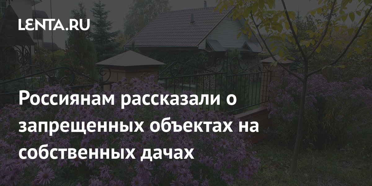 Russians were told about prohibited objects on their dachas.