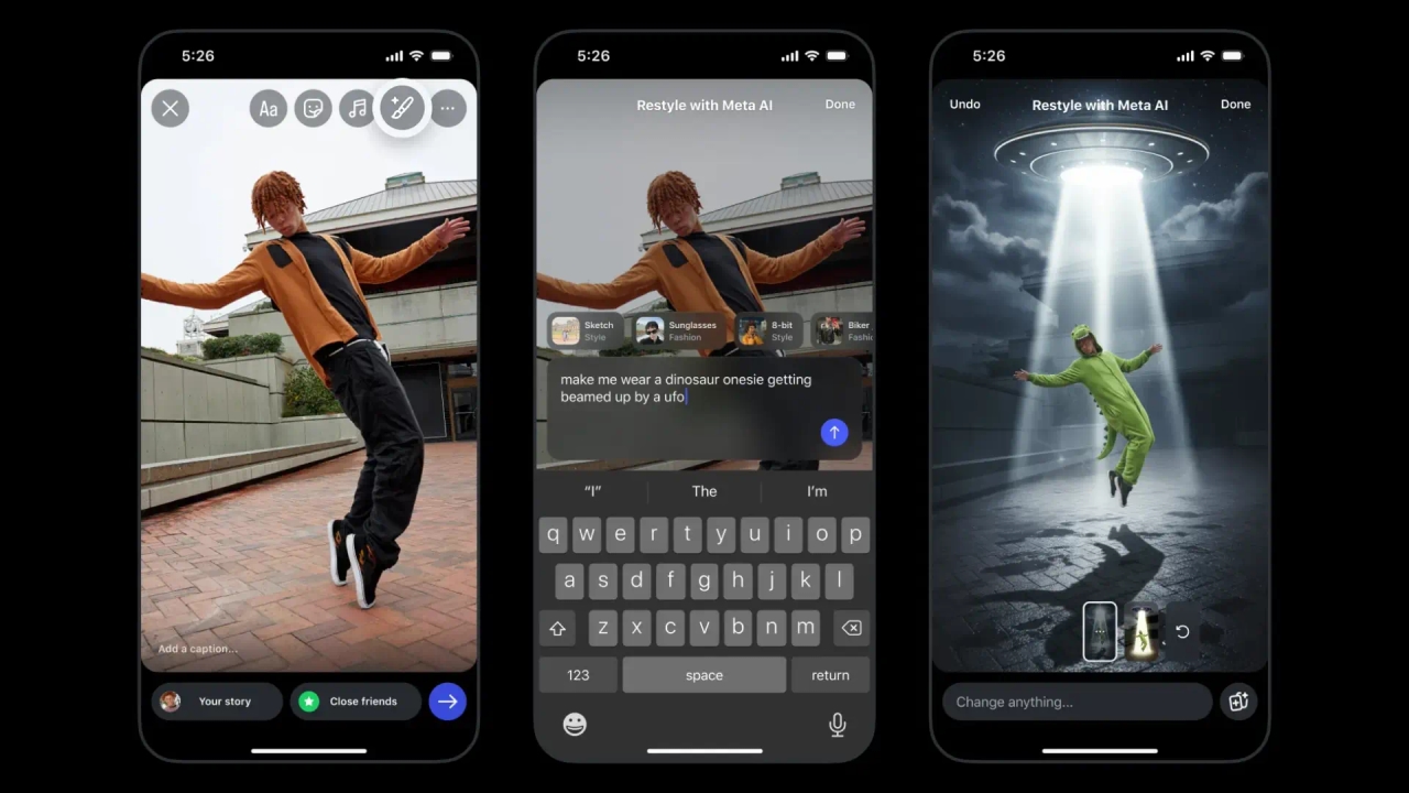 Meta AI wkracza do Instagram Stories: jak przekształcić swoje zdjęcia i filmy jednym kliknięciem