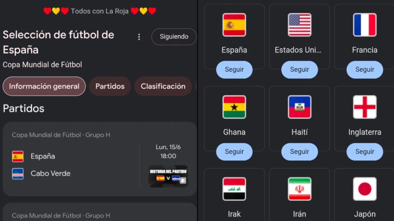 Google tiene una función para seguir el Mundial 2026 minuto a minuto sin instalar ningua app: así se activa