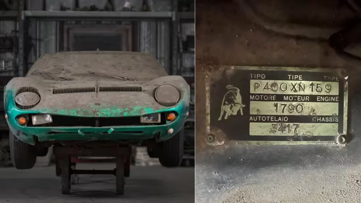 Rescataron un Lamborghini que estuvo abandonado en un depósito de chatarra por casi 50 años: lo vendieron por más de un millón de dólares