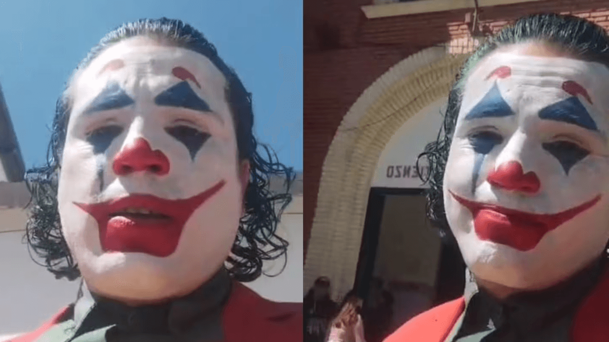 He went to vote dressed as the "Joker", they didn't let him in and he went home